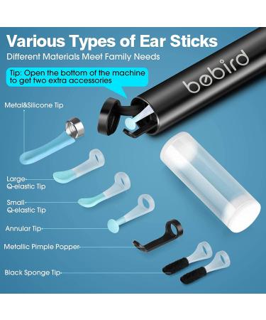 BEBIRD T15-black Ear Wax Removal Tool Kit | 1960P HD Ear Camera | WiFi Smart Cleaner - Buy Online on GoSupps.com