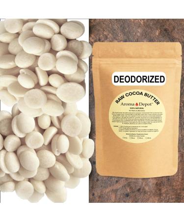 2 lb. Deodorized Cocoa Butter Wafers - Food-Grade Vegan Non-GMO for Skin, Body, Hair Care | DIY Body Butter, Lotions, Chocolate Bars, Creams | Reduces Fine Lines, Wrinkles - Ideal for Eczema, Psoriasis - Buy Online on GoSupps.com