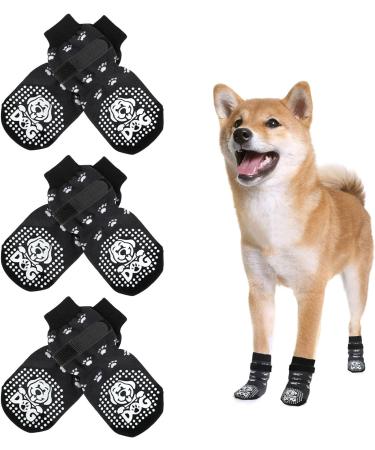 Mfsdai 3 pair of anti -slip socks for dogs dog socks with adjustable Velcro fasteners non -slip dog socks for hardwood floors paws slide paw supporters for small medium and large dogs - Buy Online on GoSupps.com