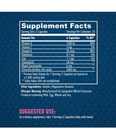 Haya Labs Broken Cell Wall Chlorella 500mg 100 capsules - Buy Online on GoSupps.com