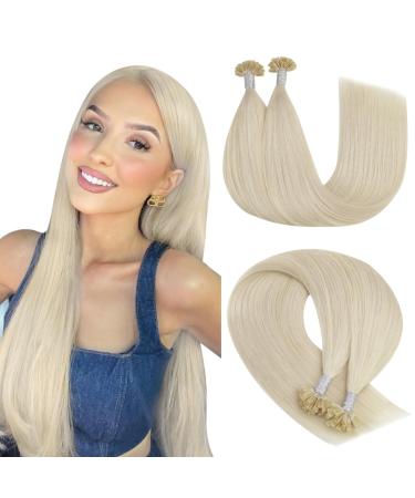 Youngsee Extensions Real Hair Bondings Blond 55cm Bonding Extensions Real Hair 1g Keratin Bondings Real Hair U Tip Hair Extensions Real Hair Extensions Real Hair Platinblond Hot Fusion 50g #60a 55 cm-u Tip 1-3- #60A