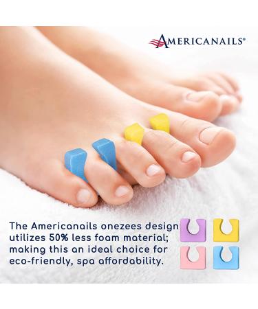 Americanails Onezeez Individual Toe Separators - Assorted Pastel Colors - Extra Soft & Comfortable - Professional Quality - 144ct - Buy Online on GoSupps.com