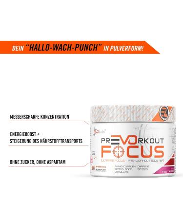 Evolabs Prevorkout Focus Powder 221G - Premium Pre-Workout Booster with N-Acetyl-L-Cystein Beta-Alanin Guarana & Siberian Ginseng - Blueberry Flavor for Enhanced Gaming & Training Performance - Buy Online on GoSupps.com
