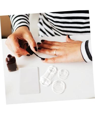 POPETPOP 2 Sets Nail Grooming Kit Salon Supplies Nails Gel Kit Beauty Supplies Nail Tool Nail Art Tools Silicone Manicure Printing Plates Handle Women's Fully Transparent Acrylic - Buy Online on GoSupps.com