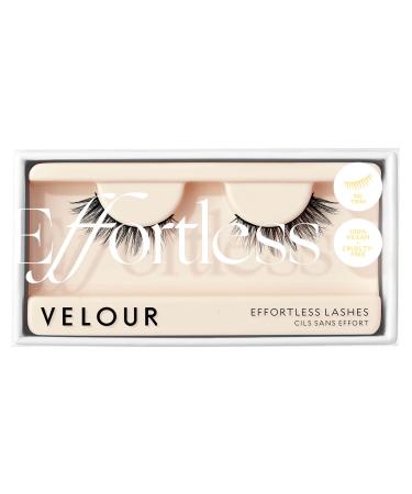 Velour Synthetic Effortless Eyelashes  No-Trim Strip False Lashes   Lightweight  Reusable  Natural  Luxurious Fake Lash Extensions - Long-Lasting - Wear up to 25 Times   100% Vegan  Soft and Comfortable  All Eye Shapes S...