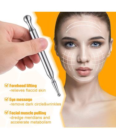 Stainless Steel Acupressure Massage Pen - Deep Tissue Manual Acupuncture Tool for Full Body Relaxation - Buy Online on GoSupps.com