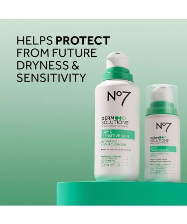 No7 Derm Solutions Hydrating Facial Cleanser - Gentle Cream Face Wash Formulated with Ceramides Niacinamide & Adaptogens to Help Maintain Skin's Moisture Barrier - For Dry & Sensitive Skin (8 Fl Oz) 8 Ounce (Pack of 1) - Buy Online on GoSupps.com