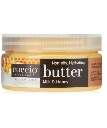 Cuccio Naturale Butter Blends - Ultra-Moisturizing Renewing Smoothing Scented Body Cream - Deep Hydration For Dry Skin Repair - Made With Natural Ingredients - Milk & Honey - 8 Oz 8 Ounce (Pack of 1) Milk and Honey