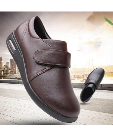 Men's Diabetic Orthopedic Slippers - Brown, Size 12 | Anti-Slip, Extra Wide, Ideal for Elderly, Arthritis, Swollen Feet, Plantar Fasciitis - Buy Online on GoSupps.com