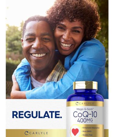 Carlyle CoQ10 400mg Softgels - 200 Count | Non-GMO Gluten-Free | High Absorption Dietary Supplement - Buy Online on GoSupps.com