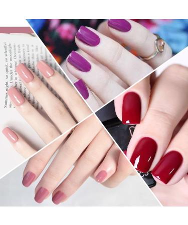 YECIRALA Pink Gel Nail Wraps - 280 Pcs Full Nail Stickers for Women - Solid Gel Strips for Girls - Stick On Nails Designs - Buy Online on GoSupps.com