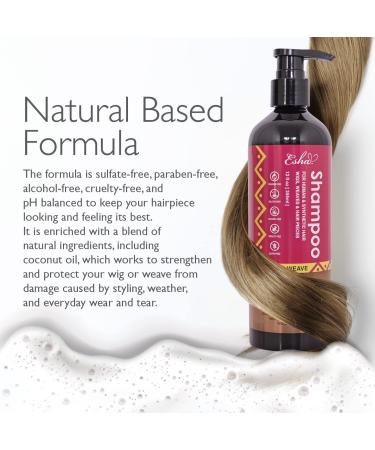 Esha Girl Wig & Weave Shampoo 12 Oz - High Lather Creamy Formula for Human & Synthetic Hair Wigs, Weaves, Hair Pieces - Cleanse, Revive, Nourish - Buy Online on GoSupps.com