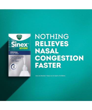 Vicks Sinex Severe Nasal Spray 0.50 oz - Pack of 3 | Fast-Acting Congestion Relief - Buy Online on GoSupps.com
