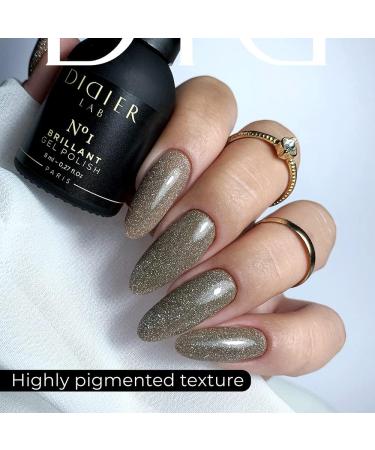 Didier Lab - Premium UV Gel Nail Polish - Brillant No. 01 - Gel Nail Varnish - Nail Art - Long-Lasting High Gloss Wear - Blue Gel Nail Polish - Gel Nails - Glitter Gel Nail Polish - Rich Pigment - Buy Online on GoSupps.com