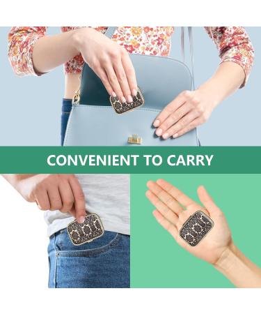 Retro Bronze Pill Box with Mirror - 2 Compartment Small Pill Organizer for Vitamins Fish Oil & Supplements | F-19 Vintage Wallpaper Design - Buy Online on GoSupps.com