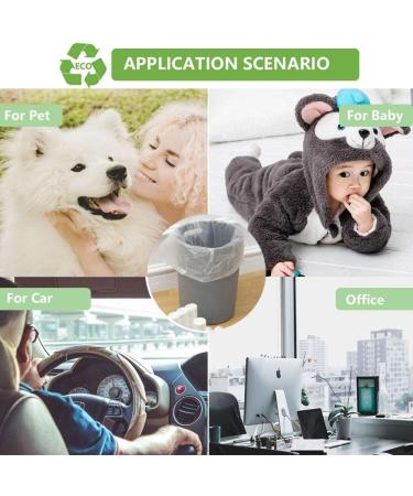 AuPHX 2.6 Gallon Biodegradable Trash Bags 100 Counts Kitchen Eco Friendly Garbage Bags Small Extra Thickening Trash Bags for Office Bathroom Kitchen Waste Home Yard Bins White - Buy Online on GoSupps.com