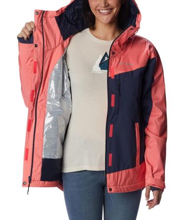 Columbia Women's Point Park Insulated Jacket - Neon Sunrise Sheen/Nocturnal (Size Small) - Buy Online on GoSupps.com
