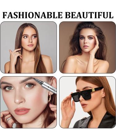 Eyebrows Semi Permanent Makeup Eyebrow Pencil Magic Microblading Eyebrow Pencil With 4 Tips Micro Head Long Lasting Waterproof Natural Easy to Use and Remove - Buy Online on GoSupps.com