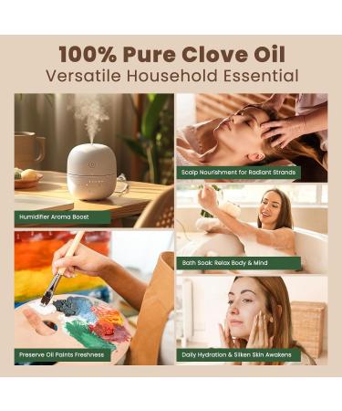 HIQILI 1 Fl Oz Clove Oil for Teeth and Gums Oral Care DIY Clean Spray Aromatherapy 100% Pure Natural Premium - 30ml Clove 1.01 Fl Oz (Pack of 1) - Buy Online on GoSupps.com