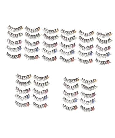 FRCOLOR 50 Pairs of Colouring Five Pairs of Eyelashes Extend Imitation