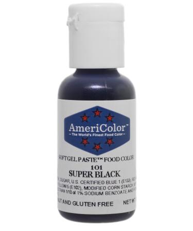AmeriColor, Super Black, .75 Ounce Bottle, Soft Gel Paste Food Color