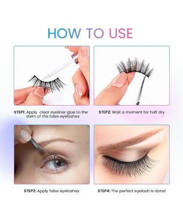 LANKIZ Magnetic Eyeliner and Clear Glue Combo - 5ml Waterproof Liquid Liner for Magnetic Eyelashes - Natural Look - Black and Clear Tubes - Buy Online on GoSupps.com