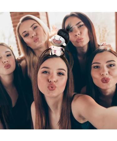 Plush Doll Hairhoops Plush Cartoon Doll Hairband Cute Hairhoops for Styling Makeup Fashion Plush Doll Hairband for Girls Kids Gemini - Buy Online on GoSupps.com