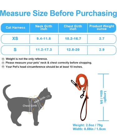 Petbonus Adjustable Cat Dishes & Harness Set - Breathable Soft Cat Bowls with Reflective Strips for Kittens - Small Size (Orange) - Buy Online on GoSupps.com