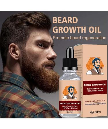 Let Bear Oil Grow - Natural Beard Oil for Men | 30ml Growth & Moisture Cream for a Stronger Thicker Beard - Buy Online on GoSupps.com