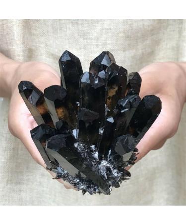 Natural Crystal Rough Natural Black Smokey Quartz Crystal Cluster Specimen Crystal Cluster (Size : 800-900g) - Buy Online on GoSupps.com