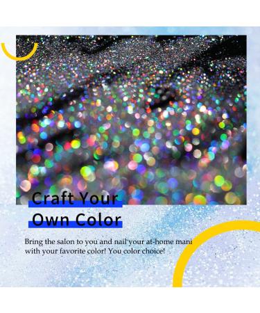 Skexiod Glitter Gel Nail Polish 15ml Holographic Soak Off UV LED Nail Polish - B105 - Buy Online on GoSupps.com