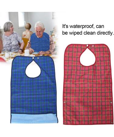Adult Bibs 2 Pack Waterproof Apron Set for Men Women for Eating with Adjustable Strap Washable Reusable Large Terry Cloth for Elderly Seniors and Disabled Extra Long Clothing Protector - Buy Online on GoSupps.com