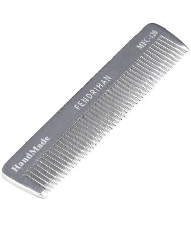 Fendrihan Small 4.6 Sturdy Metal Fine Tooth Barber Pocket Grooming Comb