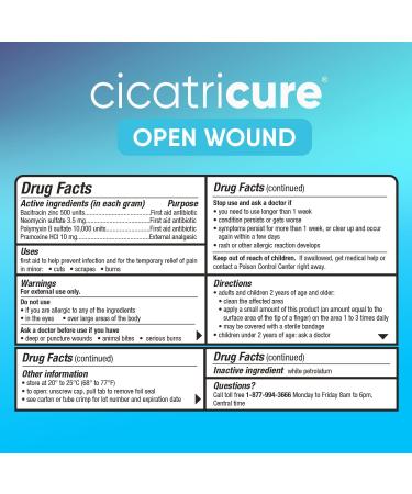 Cicatricure Triple Antibiotic Ointment with Pain Relief Bacitracin Antibiotic Ointment & Cream for Wound Care Healing Ointment for Cuts Burns Insect Bites First Aid Supplies Essential 1 oz 1 Ounce (Pack of 1) - Buy Online on GoSupps.com