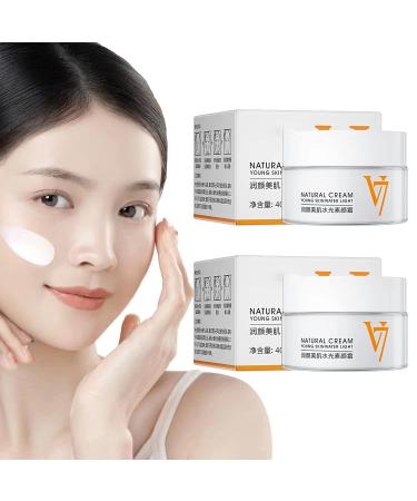 LUOBO 2pcs Moisturizing Tone Up Cream V7 Deep Hydration Waterlight Makeup Cream  Moisturizing Tone-Up Cream  V7 Face Cream for All Skin Type Face Moisturizer