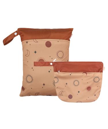 Seaur waterproof diaper bag baby wet bag washbar naspocket for on the way daycare kindergarten zipper wet bag for beach swimming pool fitness studio - 2 pieces 20 * 28cm+30 * 40cm E12 2 pieces 20 * 28cm+30 * 40cm
