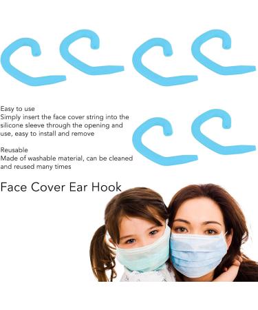 Face Cover Ear Hook Comfortable Perfect Fit Silicone Ear Protector Hook for Kids (Light Blue) - Buy Online on GoSupps.com