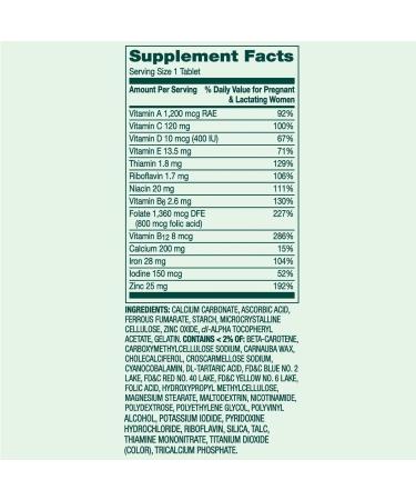 Prenatal Multivitamin 100 Tablets Prenatal Vitamins for Women Pregnancy Must Haves + Complimentary Vitamin & Mineral Guide Upon Request - Buy Online on GoSupps.com