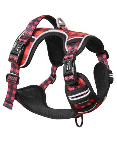 Heele dog harness without train chest harness for large dog adjustable reflective dog dishes breathable dog harness with padded handle no-pull dog harness black-red XL XL-breast circumference: 53-97cm black and red - Buy Online on GoSupps.com