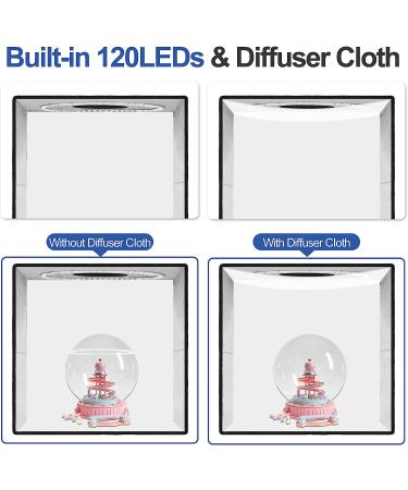 Emart 12x12 Light Box Photography Studio with 120 LED Lights, 6 Backdrops - Portable Dimmable Shooting Tent for Jewelry - New Black - Buy Online on GoSupps.com