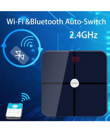 GUIFIER Smart Body Fat Scale - Digital Bathroom Scales with Wi-Fi Bluetooth - 14 Body Composition Analyzer - 400lbs Capacity - BMI Muscle Bone Mass Analysis - Smartphone APP Compatible - Buy Online on GoSupps.com
