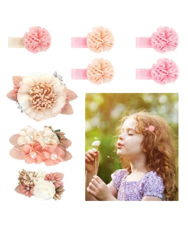 Ruicaifu 8 pieces flower hair clips children girl hair clips hair jewelry flower clips head flower baby flower hair clips for children children's day gift