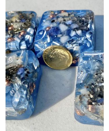 Mini Cube Tower Busters - Light Blue Orgone Generator | 528Hz Energy Accumulator | Perfect Gift - Buy Online on GoSupps.com