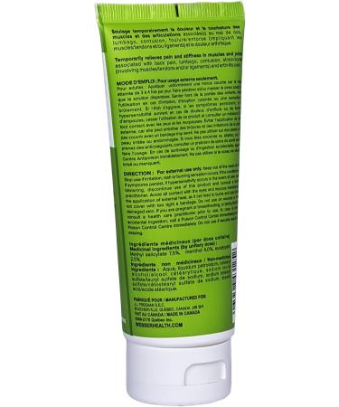 Webber Analgesic Cream with vitamin E relieves pain articular pain stiffness muscle pain joints pain back pain contusion sprain strain inflammation sore muscles menthol eucalyptol methyl salicylate heat sensation moisturizing (100G) 100 ml (Pack of 1) - Buy Online on GoSupps.com