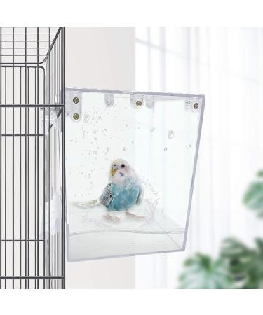 PINVNBY Acrylic Parrot Bath Box - No-Leakage Bathtub for Cage - Hanging Tube Shower Box - Water Injector Balls - Toys for Small Pet Birds - Transparent (6 Pcs) - Buy Online on GoSupps.com