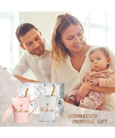 Cabtnca Padrinos Madrina Proposal Gift Godparents Proposal Gift Padrinos Madrina Coffee Mug Regalos Para Padrinos Madrina Christmas Birthday Gifts for Godmother Godfather In Spanish 14Oz Grey&pink - Buy Online on GoSupps.com