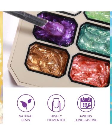Nail Gel Palette | Gradient Gel for Paint - Palette of 9 Colors Paint Accessories for Women and Girls Nail Manicure Design for Creative Artistic Expression - Buy Online on GoSupps.com