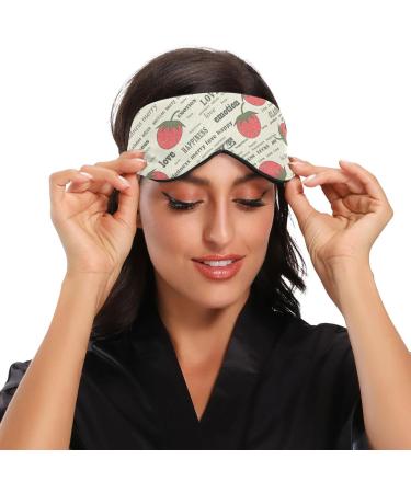 Haskirky Light Blocking Eye Mask for Deep Sleep | Breathable & Adjustable for Men and Women | Perfect for Travel, Meditation, Yoga | Retro Strawberry Design - Buy Online on GoSupps.com