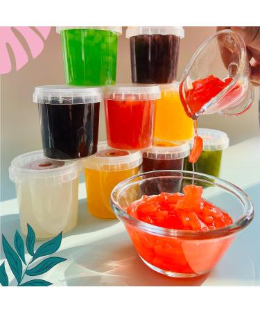 Boba Bar London | Mixed Popping Bobas & Jelly Pots | Box of 4 Pots | Great for Parties Easter Present Birthdays Gifting Lunar New Years Boba bar Popping boba Pot of 4 - Buy Online on GoSupps.com