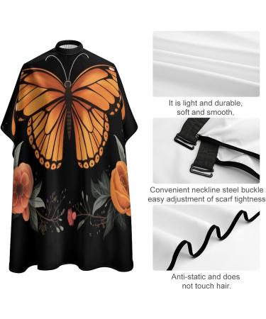 Butterfly Moon Flower Boho Mandala Barber Cape - Water Stain Resistant & Anti-Static Hair Cutting Salon Apron (56.7''x66.9 - Buy Online on GoSupps.com